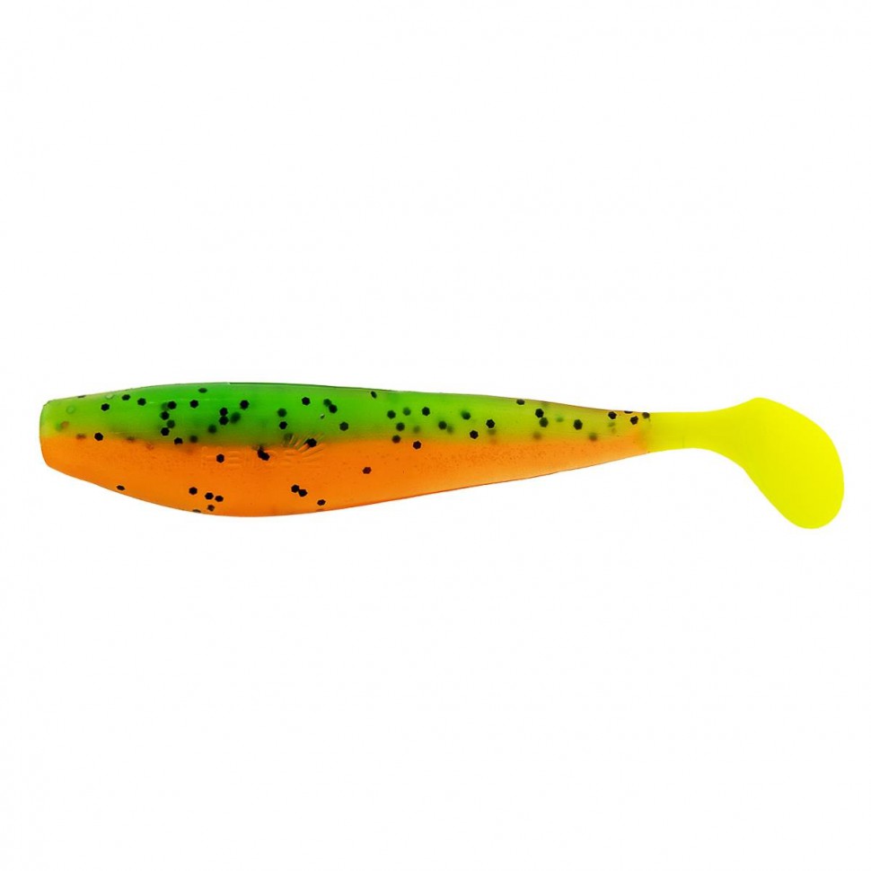 Виброхвост Helios Zander 4"/10,2см, цвет Pepper Green & Orange LT 5 шт HS-36-032 , 